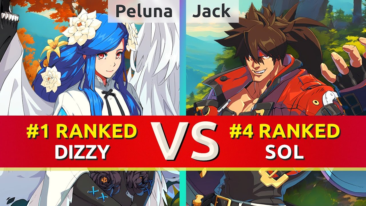 GGST ▰ Peluna (#1 Ranked Dizzy) vs Jack (#4 Ranked Sol). High Level Gameplay