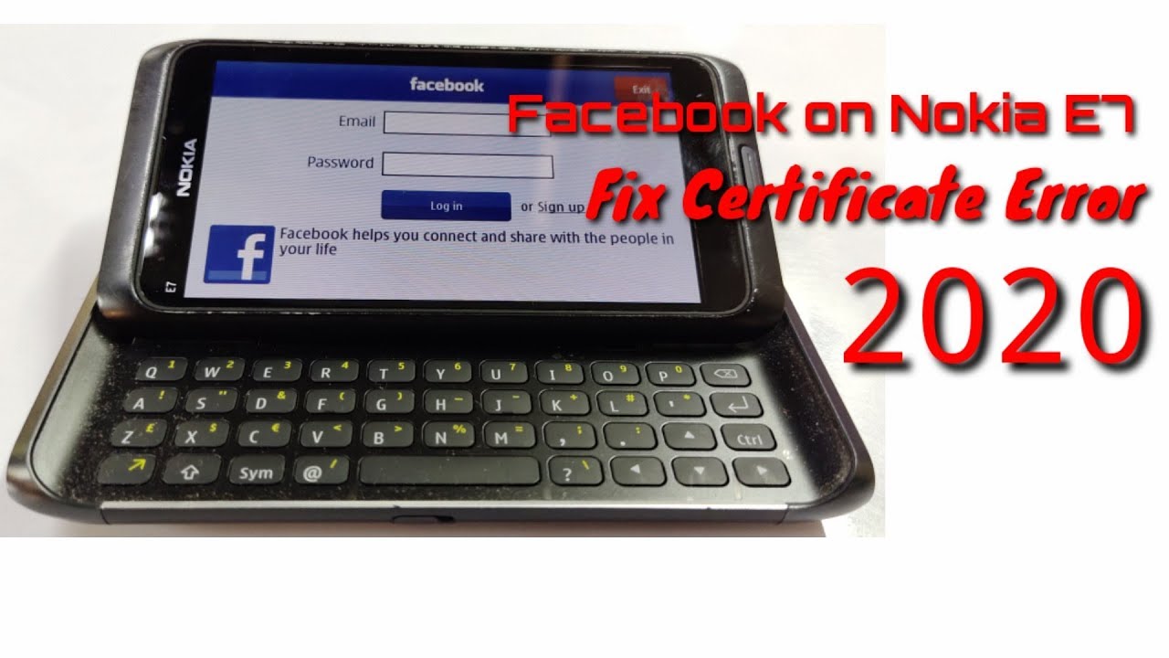 How to install Facebook App on Nokia E7 2020 | Trick to fix Certificate expired