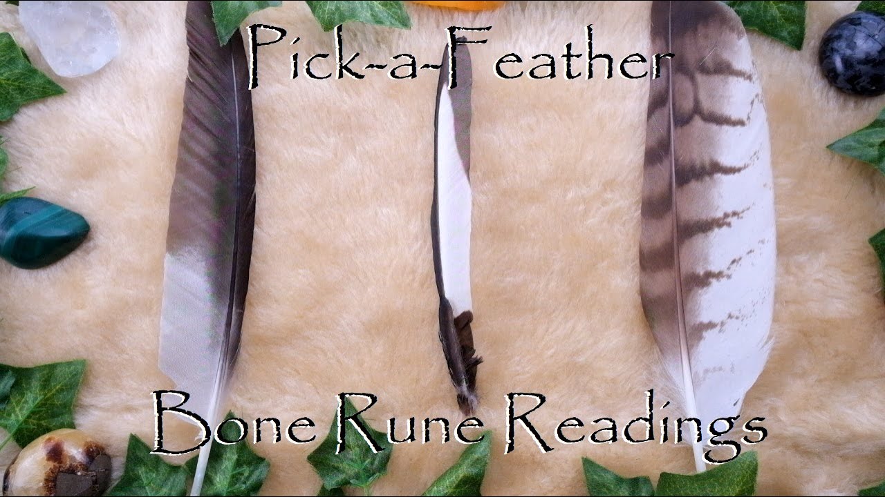 Rune Reading - Pick a Feather - Bone Rune Readings
