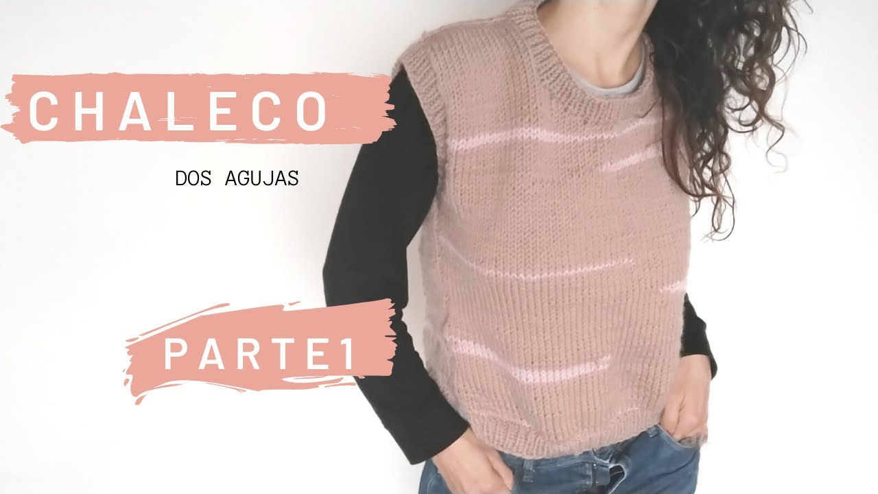 CHALECO tejido en dos agujas BASICO