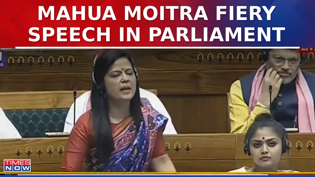 TMC MP Mahua Moitra Delivers Fiery Speech In Parliament And Slams PM Modi | Latest English News