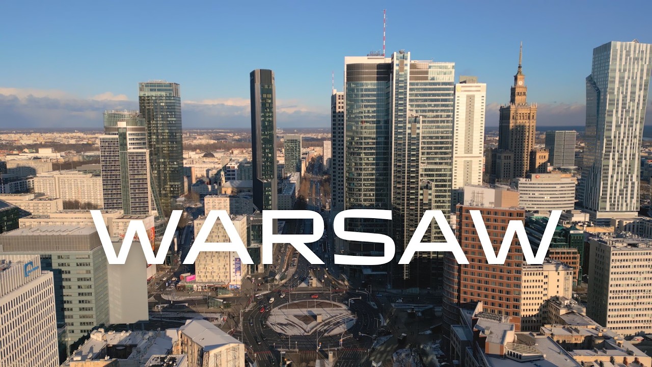 Warsaw, Poland | Snowy Skyscrapers | Cinematic Drone Video [4K]