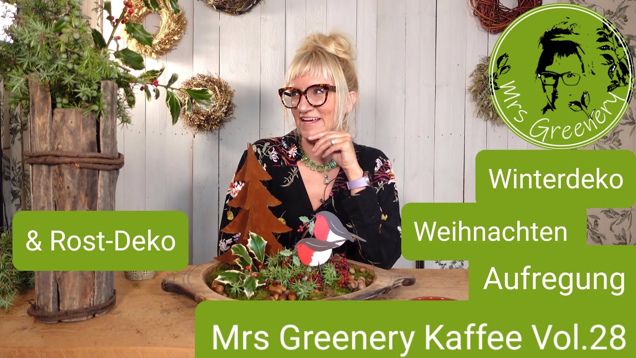 Mrs Greenery Kaffee Vol. 28: Winterdeko für das antike Holztablett & mehr!