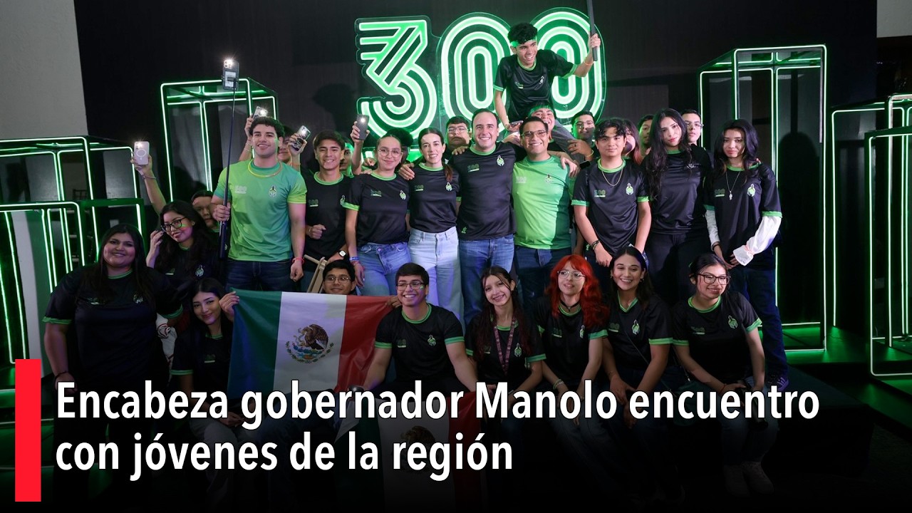 Encabeza gobernador Manolo encuentro con jóvenes de la región