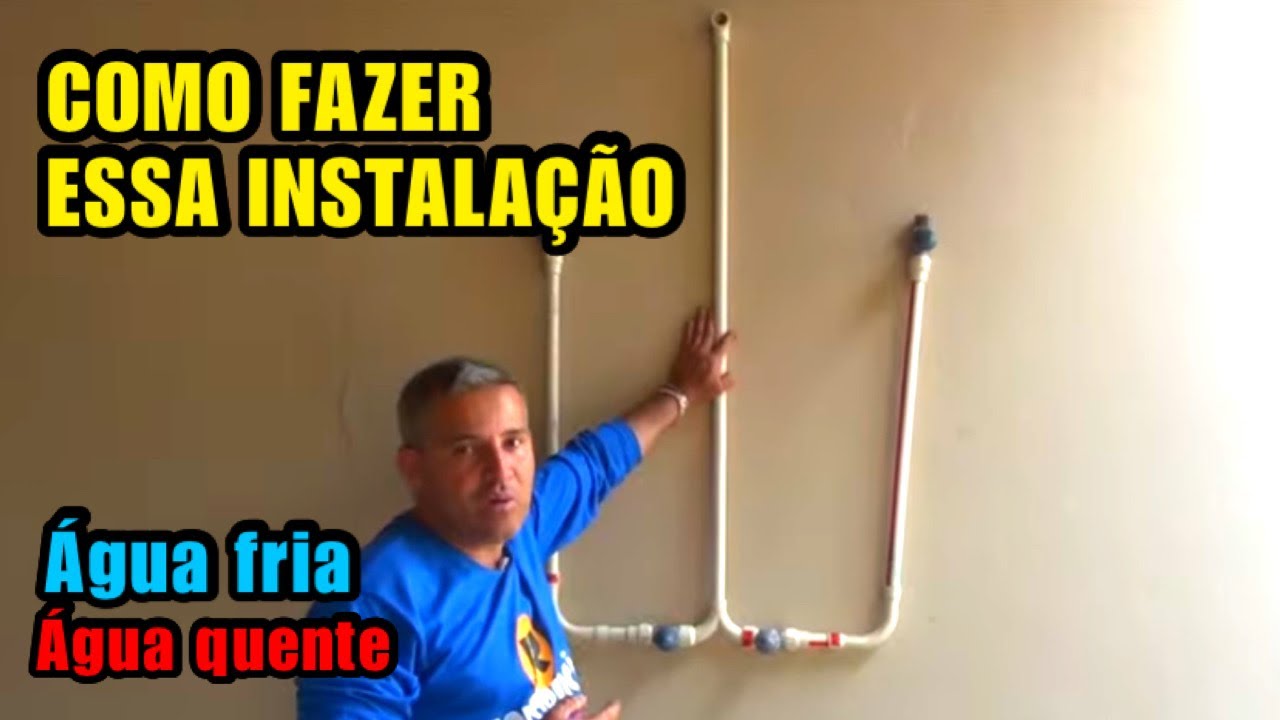 COMO FAZER INSTALAÇÃO CORRETA DE ÁGUA FRIA E ÁGUA QUENTE.
