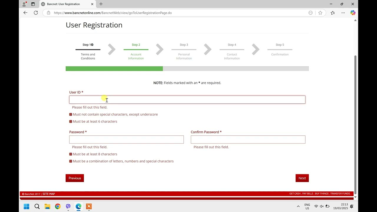 how to register DBP in bancnet online