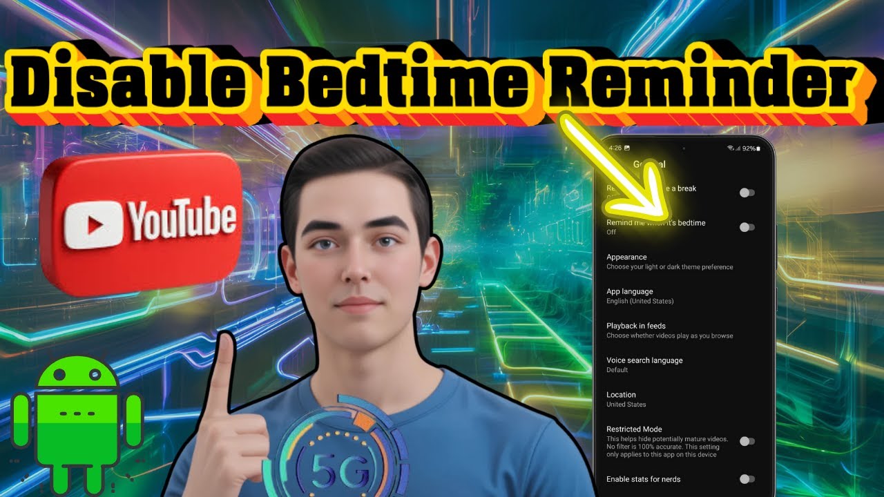 Как отключить напоминание о времени отхода ко сну на YouTube &mdash; подробное руководство