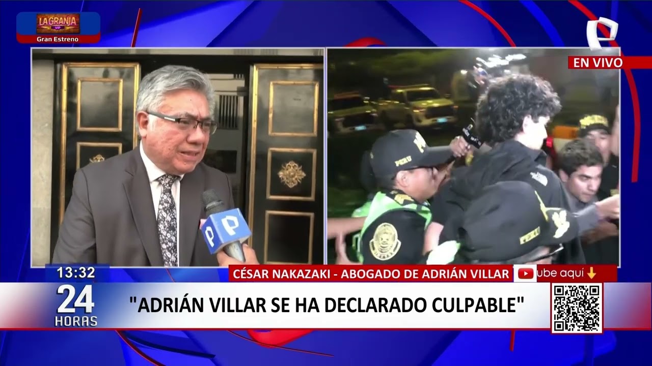 24Horas VIVO | Abogado Nakazaki explica la situación de Adrián Villar