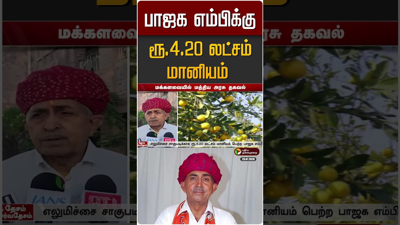 பாஜக எம்பிக்கு ரூ.4.20 லட்சம் மானியம் கொடுத்த அரசு | BJP MP