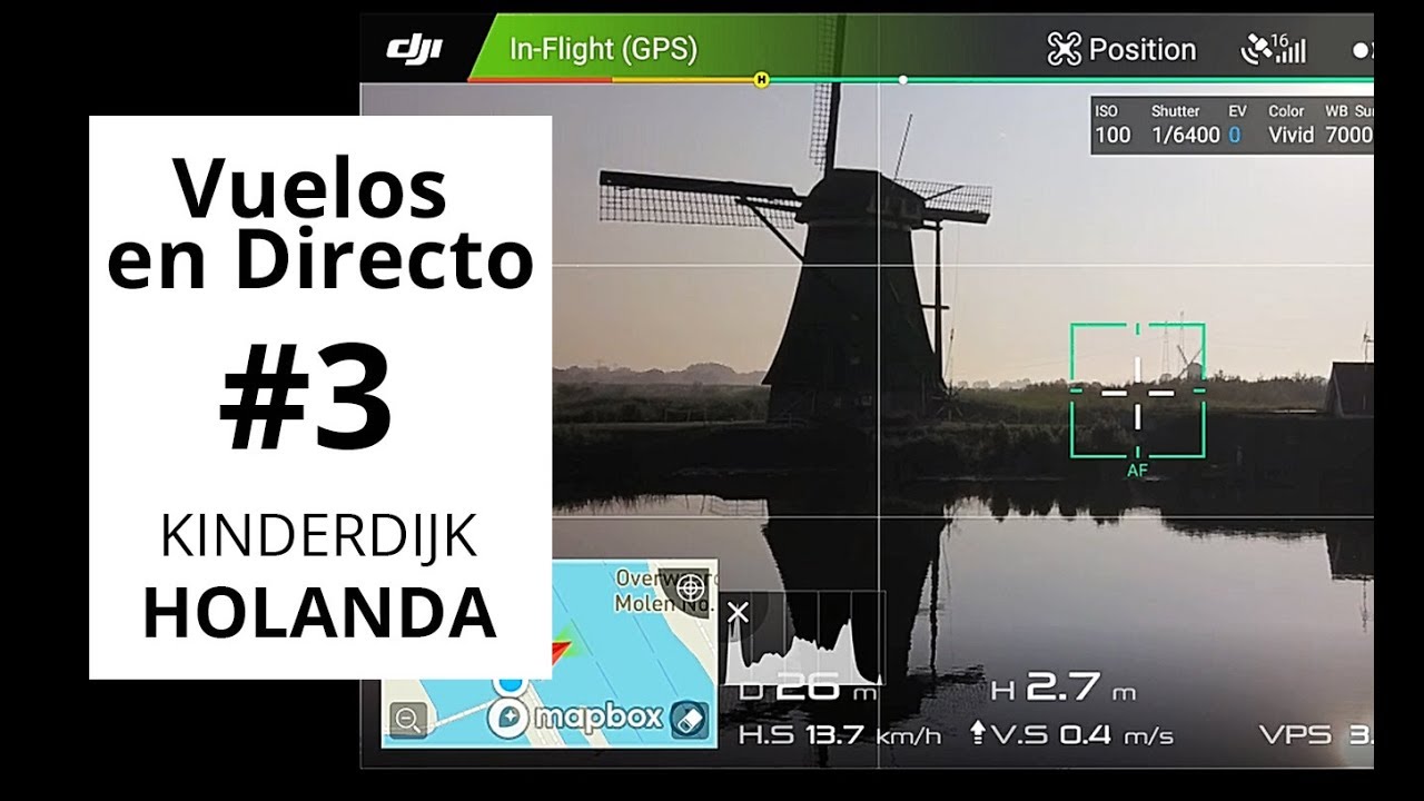 Los Molinos de Kinderdijk, Holanda. #3. Vuelos en directo
