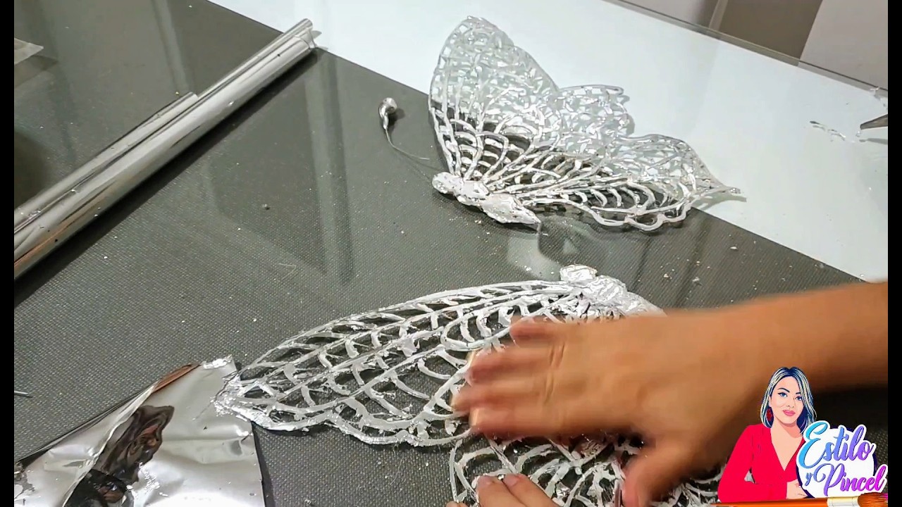 Mariposas 🦋 con silicona y papel foil