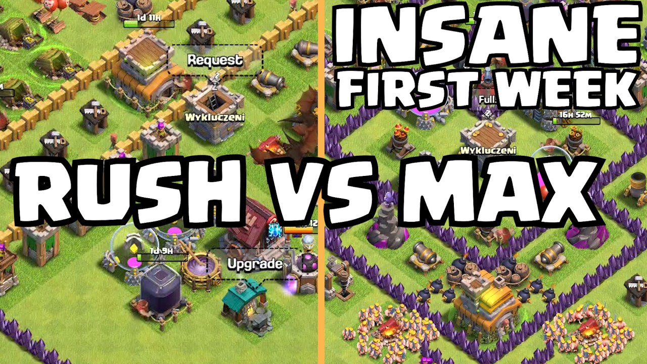 The Difference in Rushing and Maxing for One Week in Clash of Clans (Rush vs Max 3)