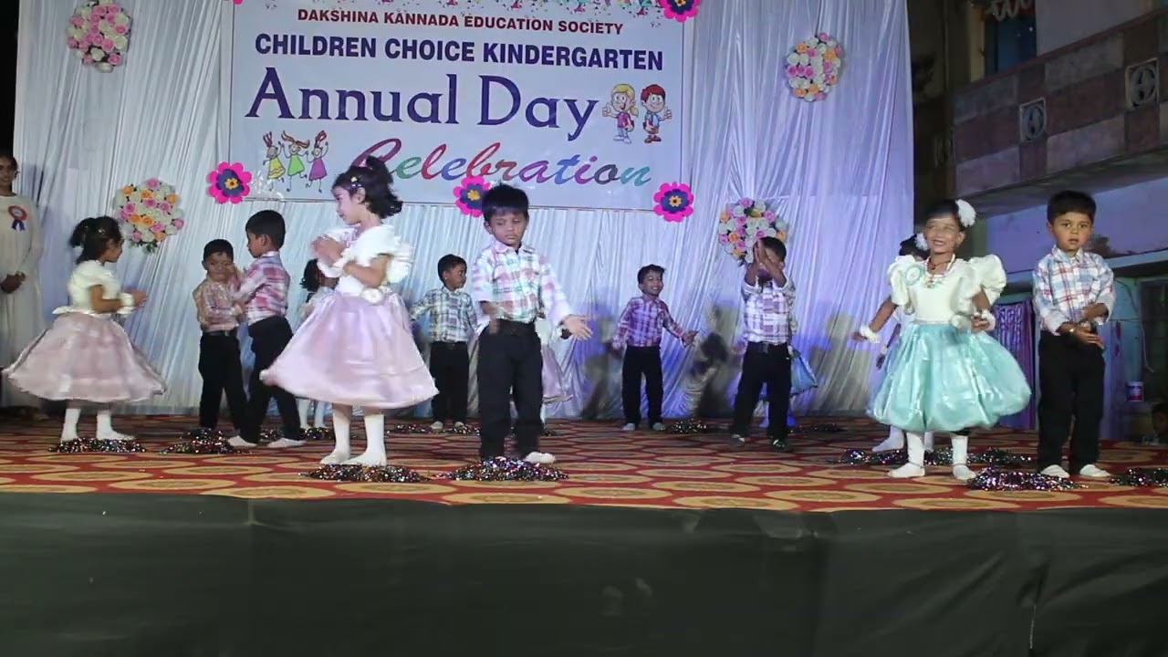 Children choice kindergarten belgavi#annual #dance #nurserykids# pom pom 