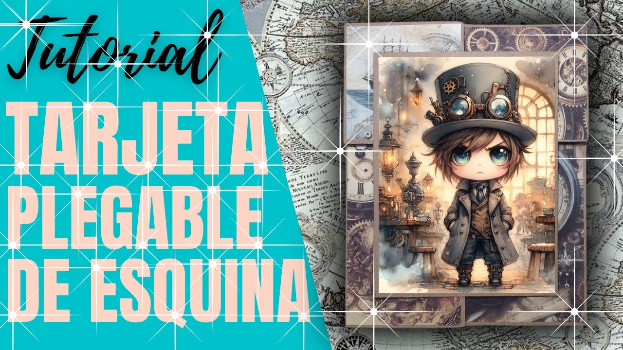 TARJETA PLEGABLE DE ESQUINA TUTORIAL DE SCRAPBOOK