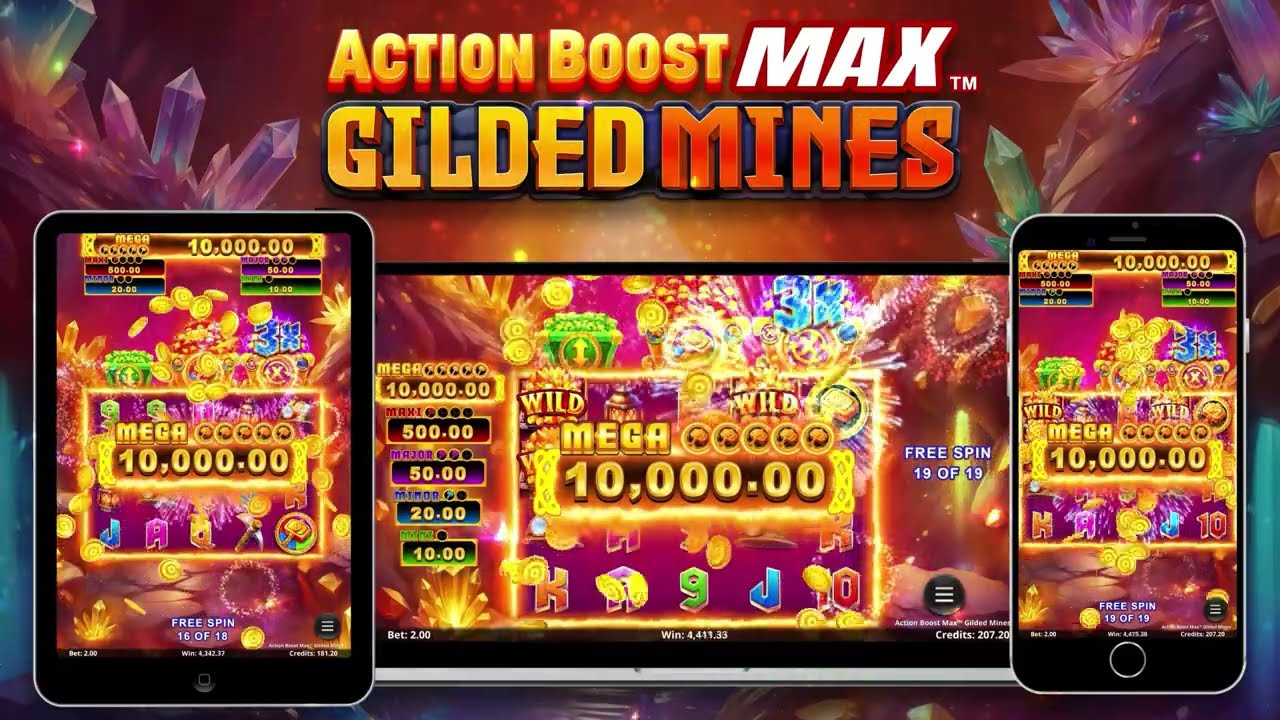 Spinplay Games' New Action Boost Max&trade; Gilded Mines Sneak Peek Video