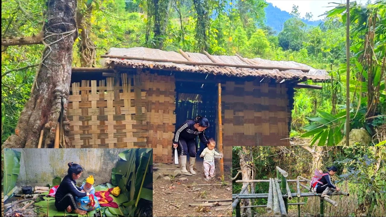 The video summarizes the life of a single mother, how she built a small house next to a stream