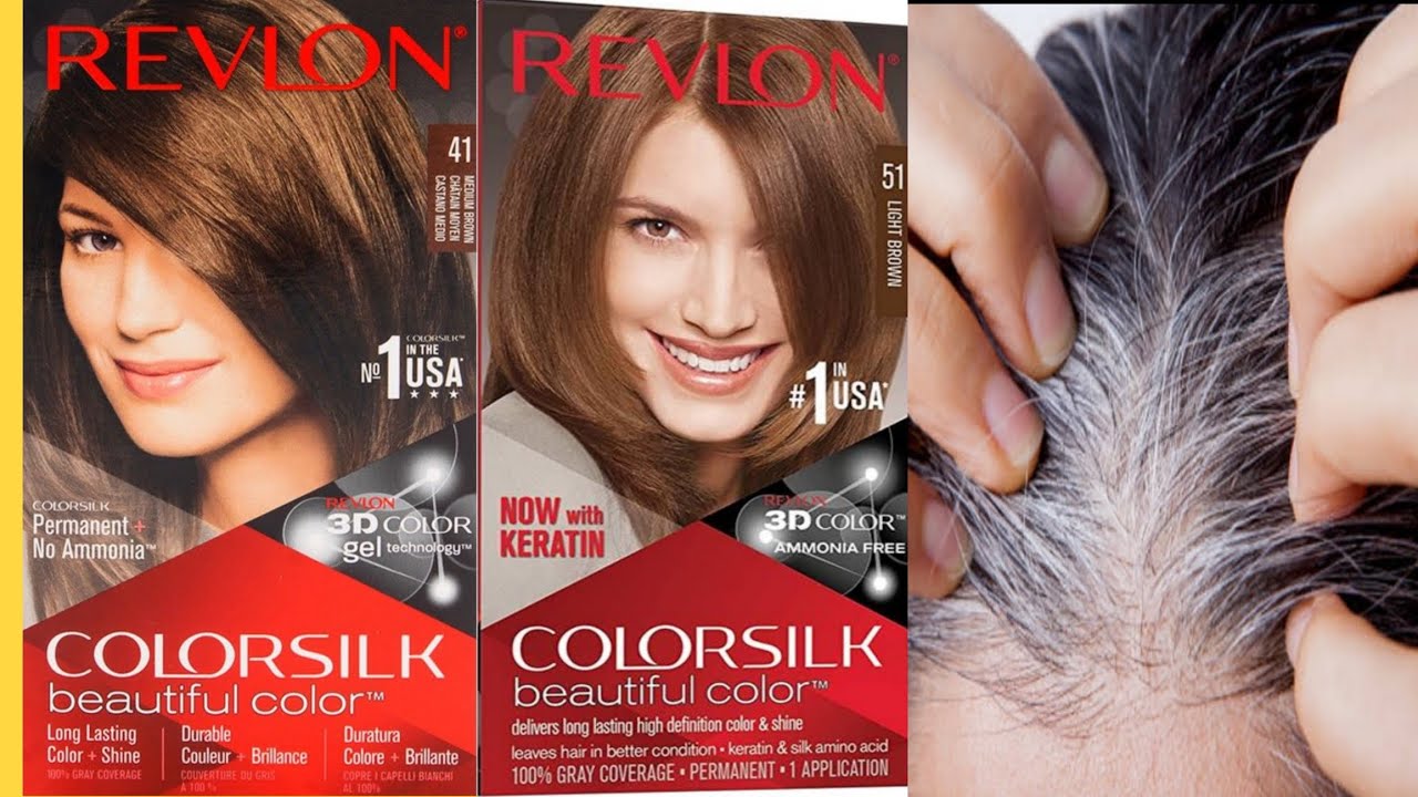 WHITE HAIR COVERAGE 10/10 😱 || Brown Hair colour with Revlon || Revlon 41 & 51Hair Colour