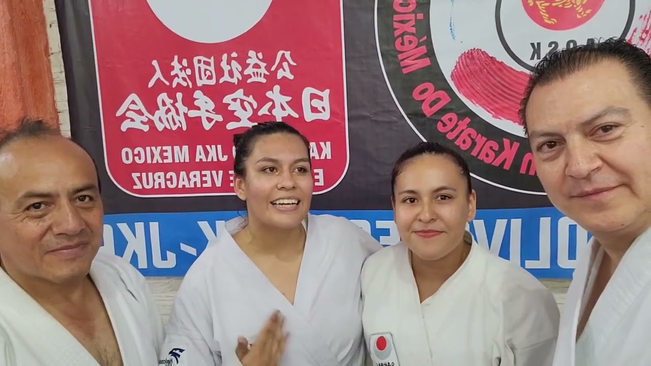 JKAWF con Sensei Mondragon,  Romero y  Olivares en el Dojo Olivares AOSK JKA Veracruz Oss