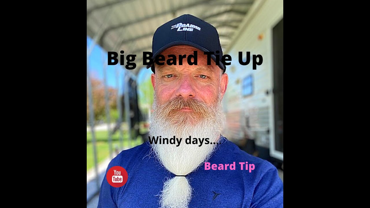 Big beard tie up. A windy day with a beard can be brutal.