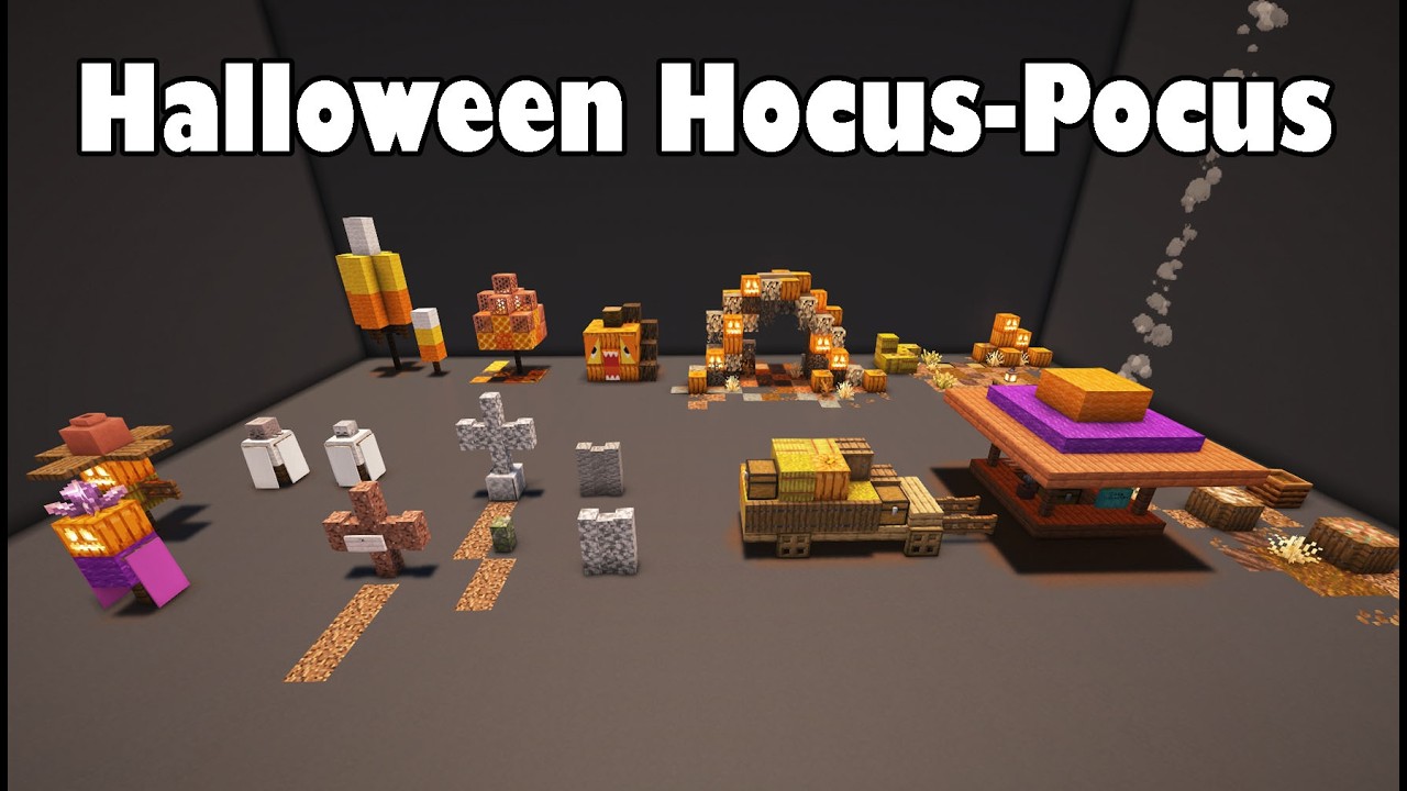 10 Easy Halloween Builds! (1.21.9) #minecraft #copperage
