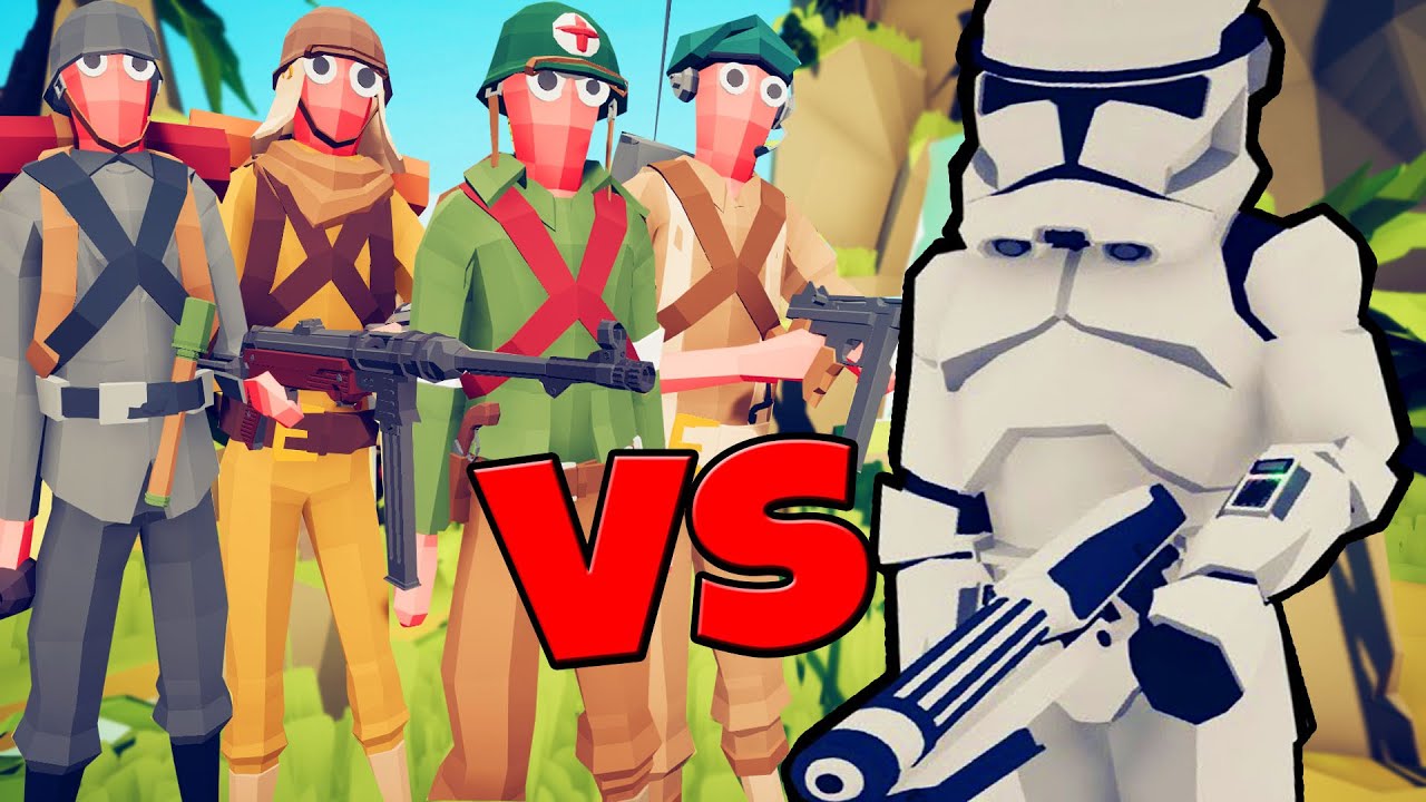 Clone Trooper Army VS Every WW2 ARMY! - TABS: Totally Accurate Battle Simulator Best mods