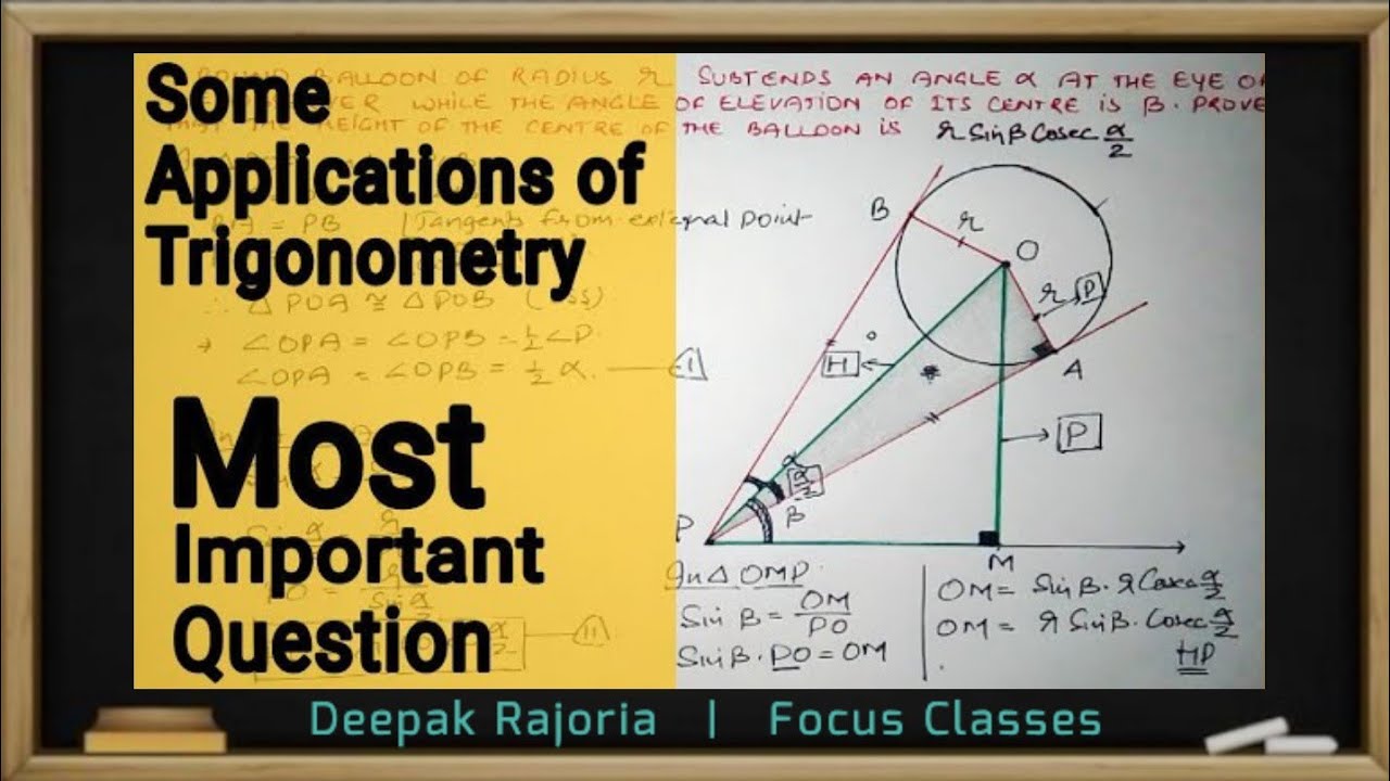 A round balloon of radius r subtends an angle alpha at the eye of the observer while the angle o