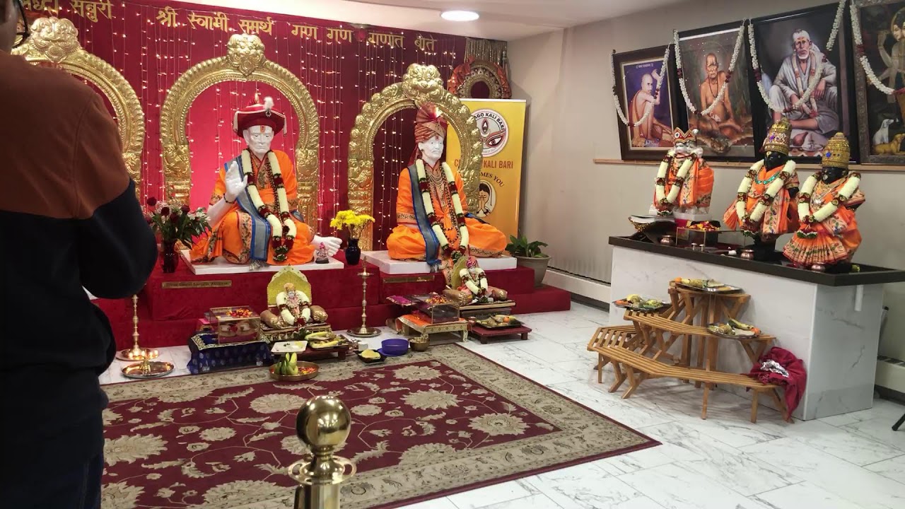 SHRI SAIBABA SWAMI SAMARTHA SHRI GAJANAN MAHARAJ ARTI PUJA @ CHICAGO  KALI  BARI