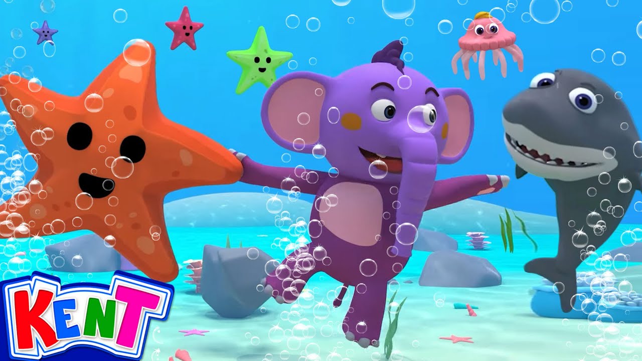 Kent Swimming with Sea Animals 🌊| Fun Kids Songs | Kent The Elephant