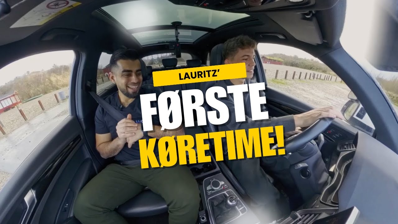 💥 Lauritz bag rattet for f&oslash;rste gang! 🚗🔥 Hvordan tror du, det gik? 🤔👇