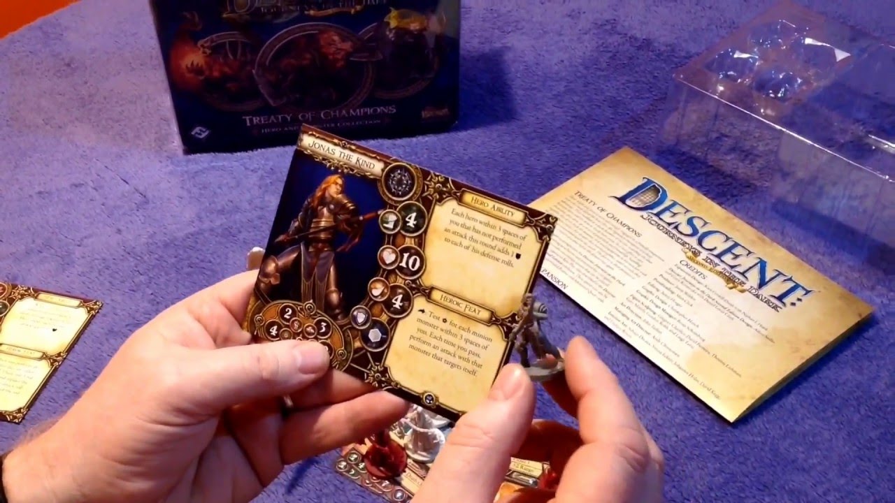 Treaty of Champions Descent second edition hero and monster pack ~ what's in the box? with biffta.