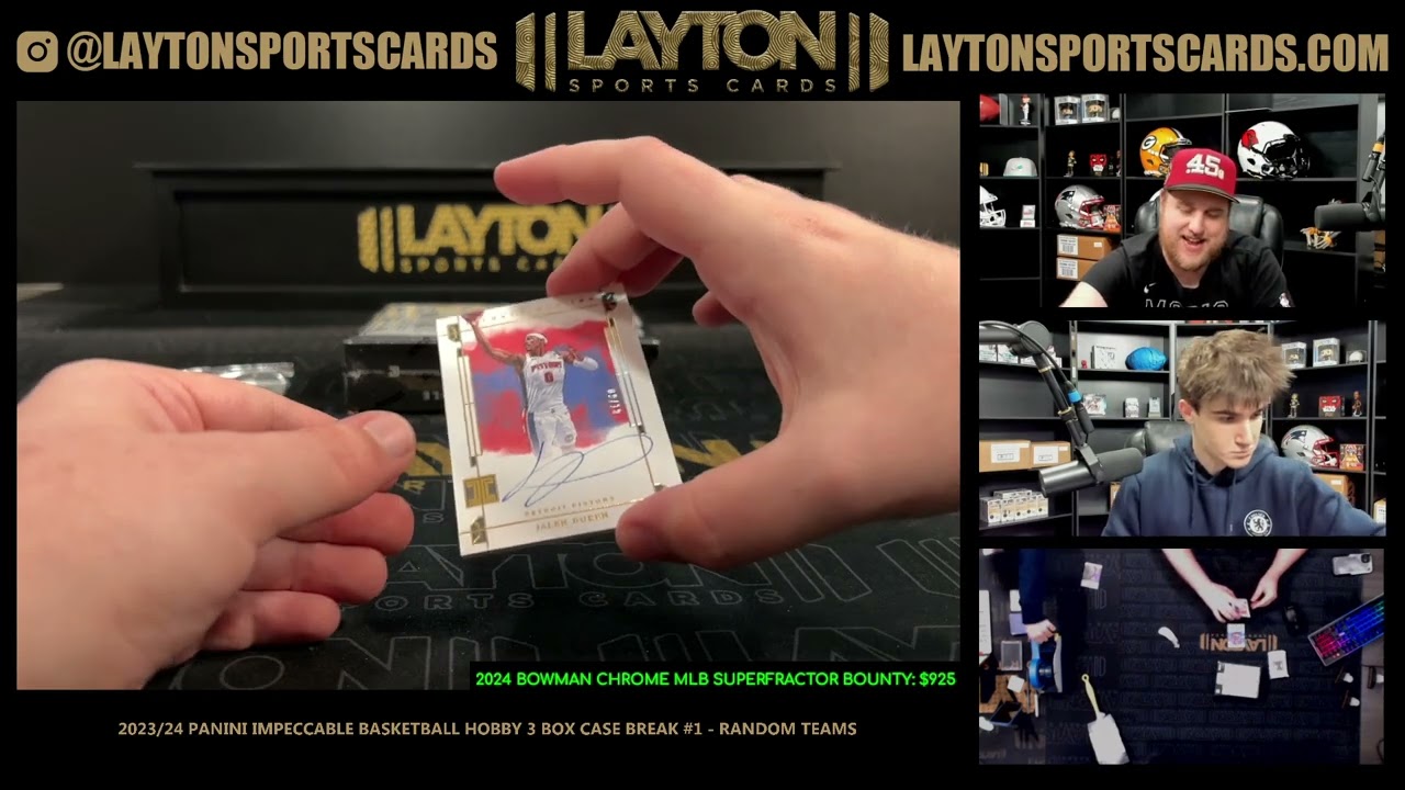 202324 Panini Impeccable Basketball Hobby 3 Box Case Break #1   RANDOM TEAMS