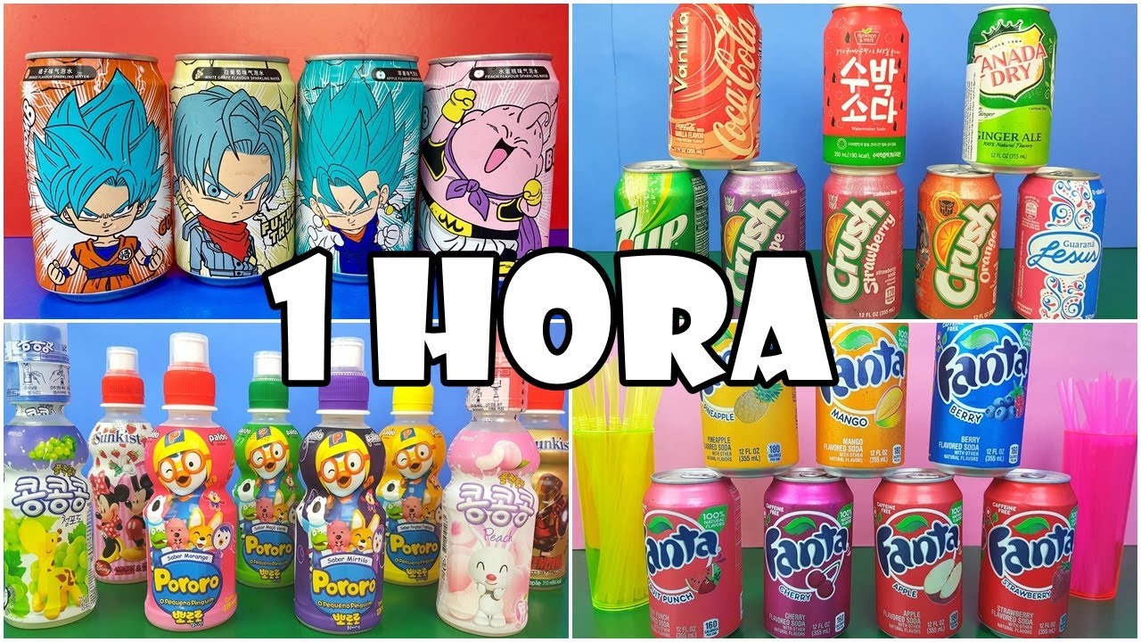1 Hora Experimentando Refrigerantes e Sucos Importados e Nacionais