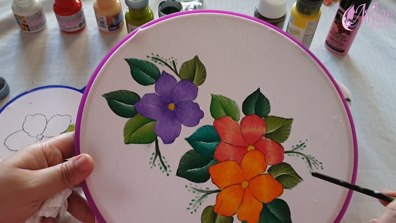 طرق و تقنيات الرسم على الثوب (تقنية الضلال) #3 مع Najlae