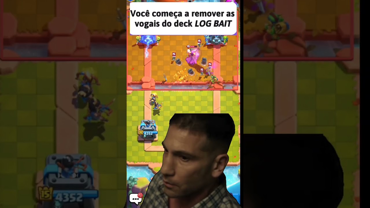 Voc&ecirc; come&ccedil;a a remover as vogais do deck Log Bait #clashroyale