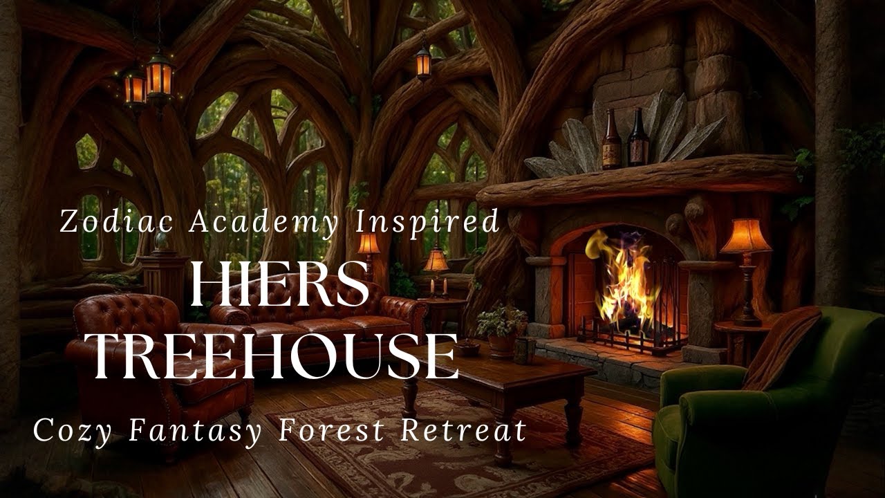 Hiers Treehouse Ambience | Cozy Fantasy Forest Retreat & Crackling Fireplace Soundscape