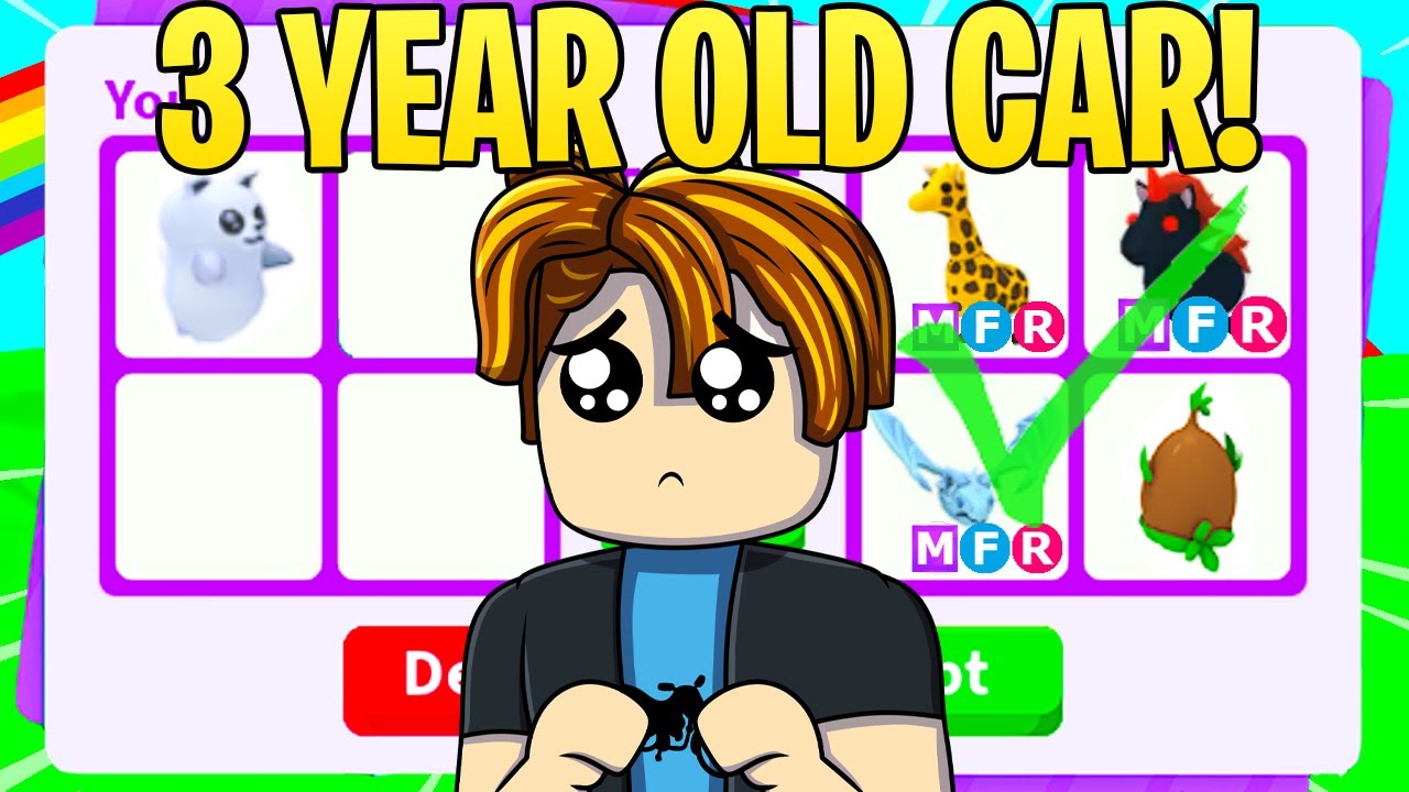 I traded a 3 year old ghost car.....(adopt me)