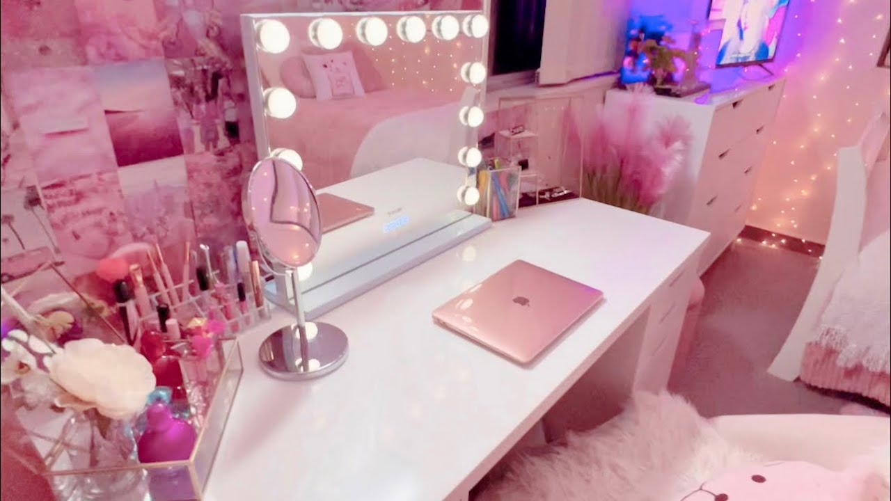 Aesthetic teen bedroom.. room tour makeover&hellip; 10 years old girl room&hellip; 2021 TikTok Pinterest inspired