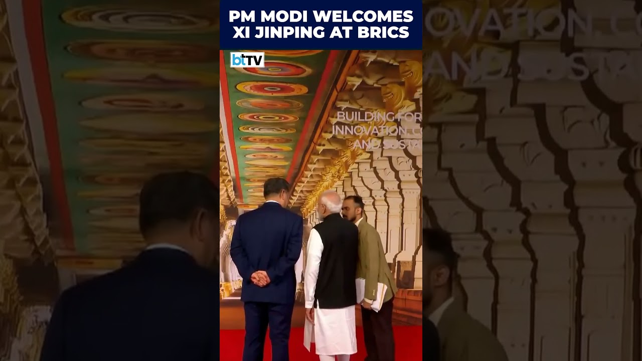 PM Modi Welcomes Chinese President Xi Jinping At Bharat Mandapam For BRICS Summit 2026