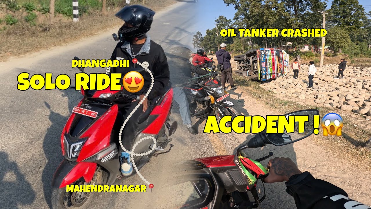 First Solo Ride On Ntorq 125 || Oil Tanker Crashed😱