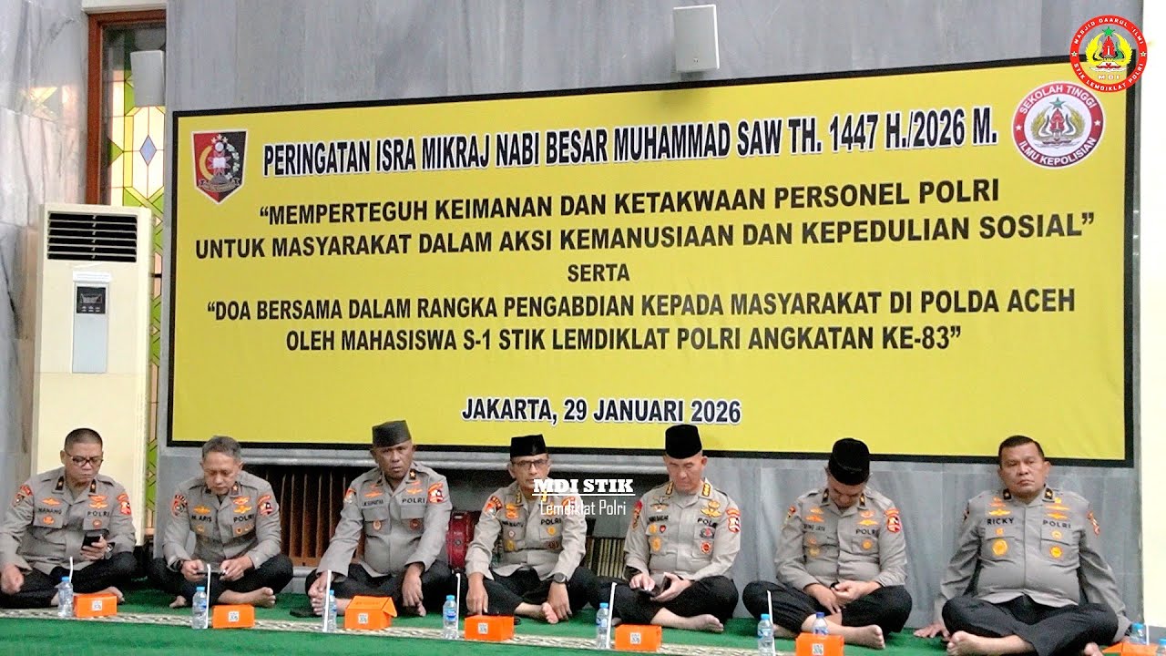 Peringatan Isra' Mi'raj 1447 H/ 2026 M - Masjid Daarul 'Ilmi STIK Lemdiklat Polri