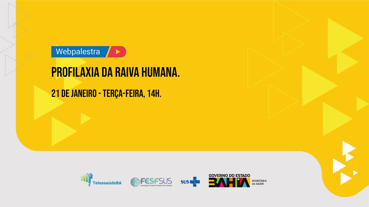 Webpalestra - Profilaxia da raiva humana