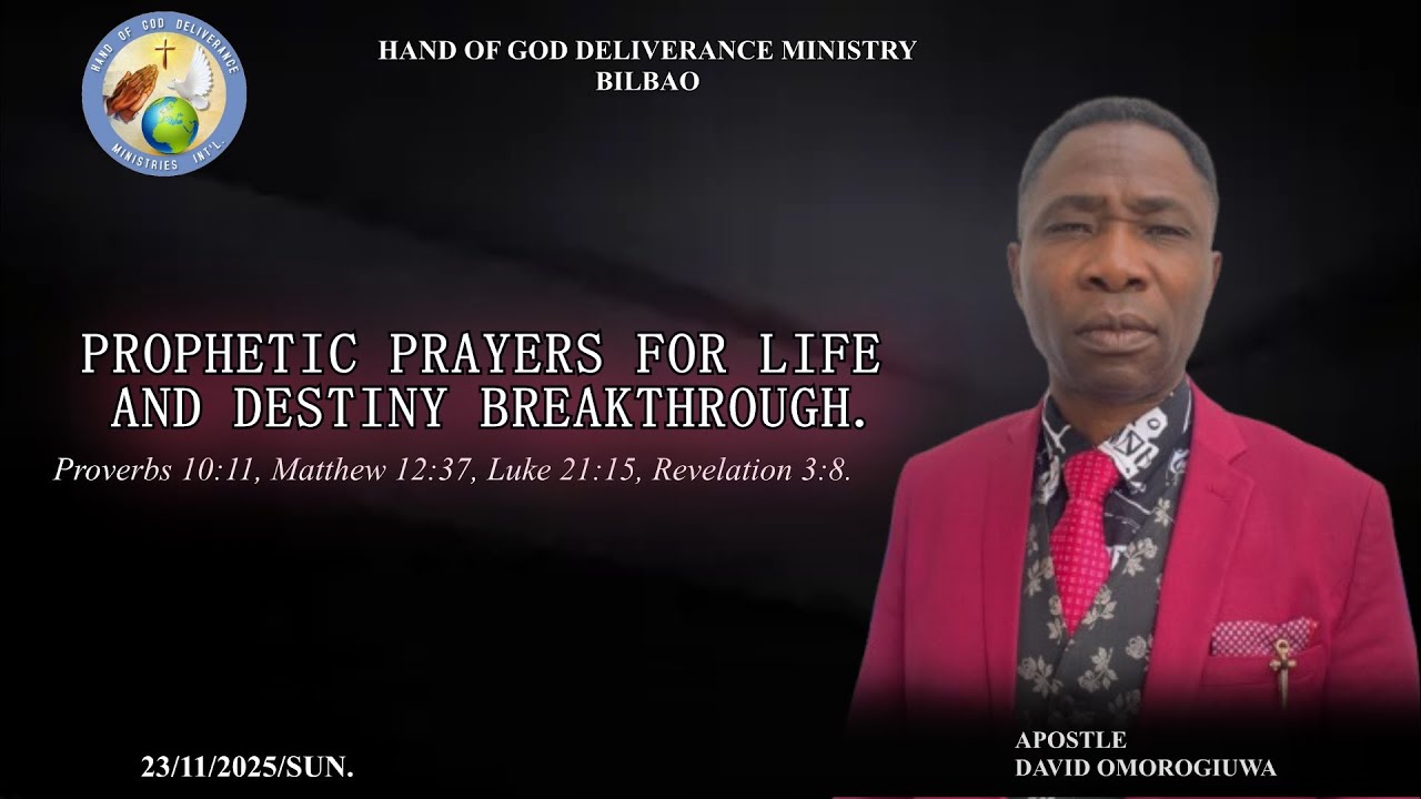 PROPHETIC PRAYERS FOR LIFE AND DESTINY BREAKTHROUGH. -------SUNDAY SERVICE. 23/11/2025/SUN