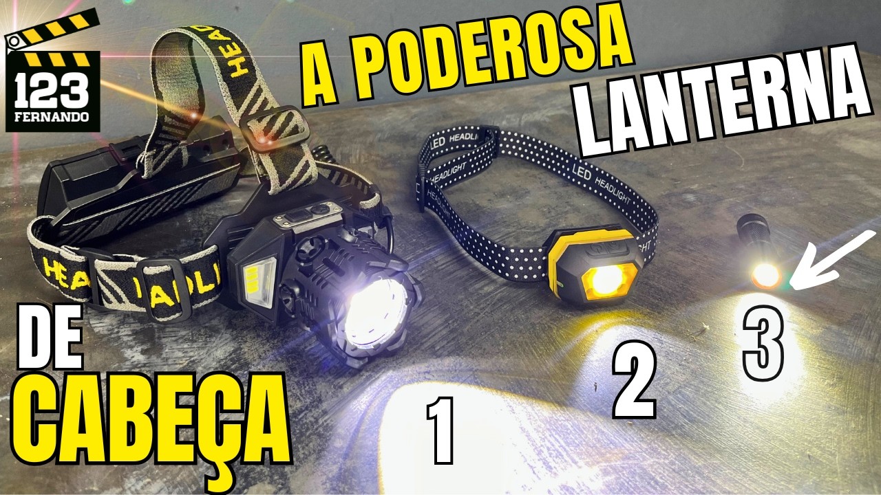COMPLETAS, POTENTES E DE BAIXO CUSTO! LANTERNA DE CABEÇA JWS A MAIS FORTE E MINI LANTERNA EDC