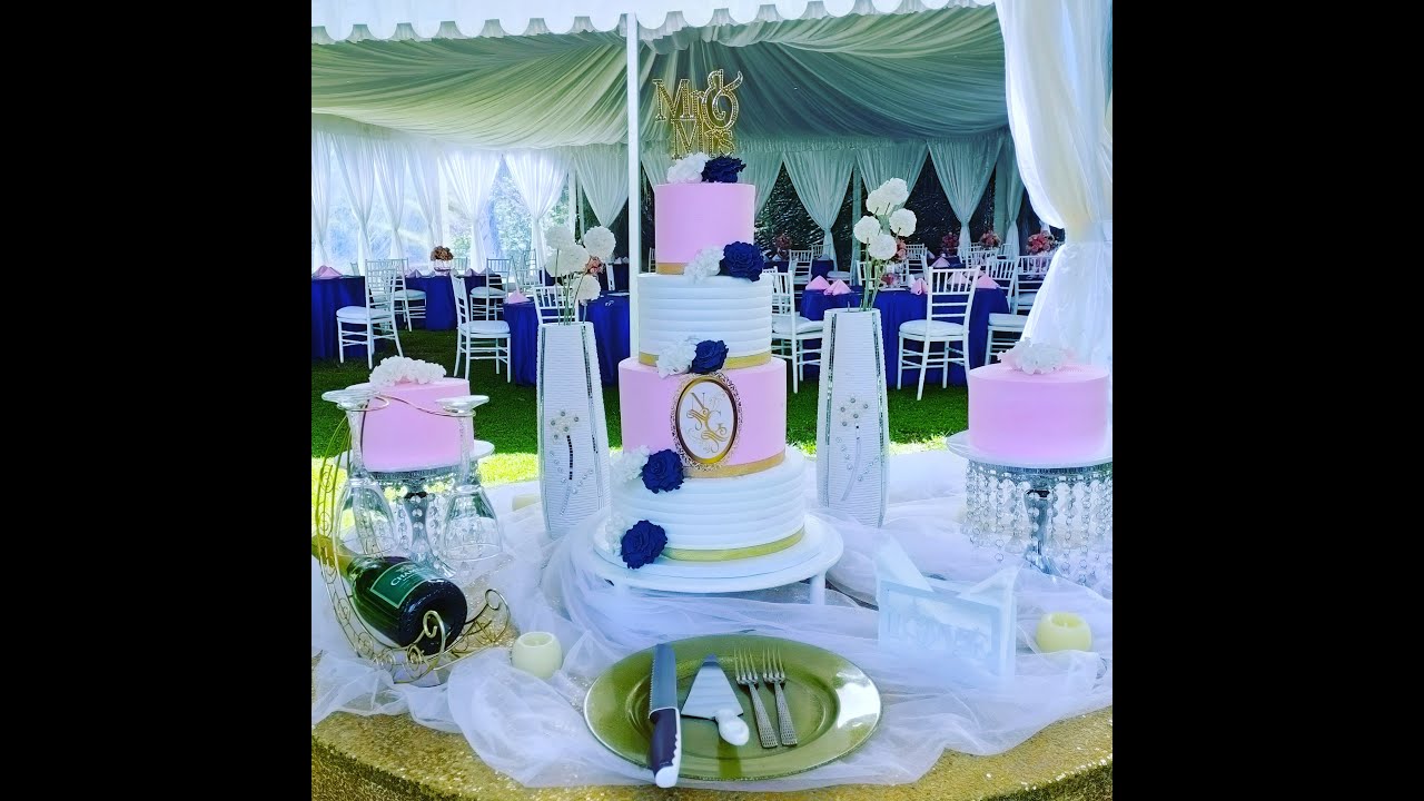 SETTING UP A TIERED WHIPPED CREAM WEDDING CAKE (PART 1)