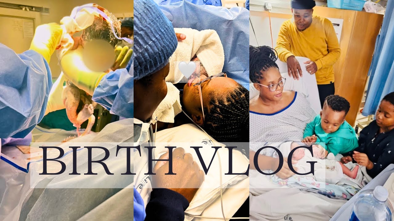 Birth Vlog + Elective C-Section + Junior and Esethu Meet the baby || South African YouTuber