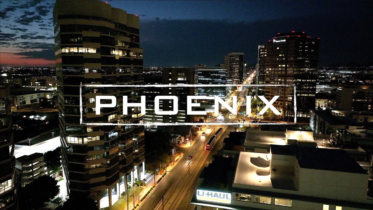 Phoenix, Arizona By Night | 4K Drone Video