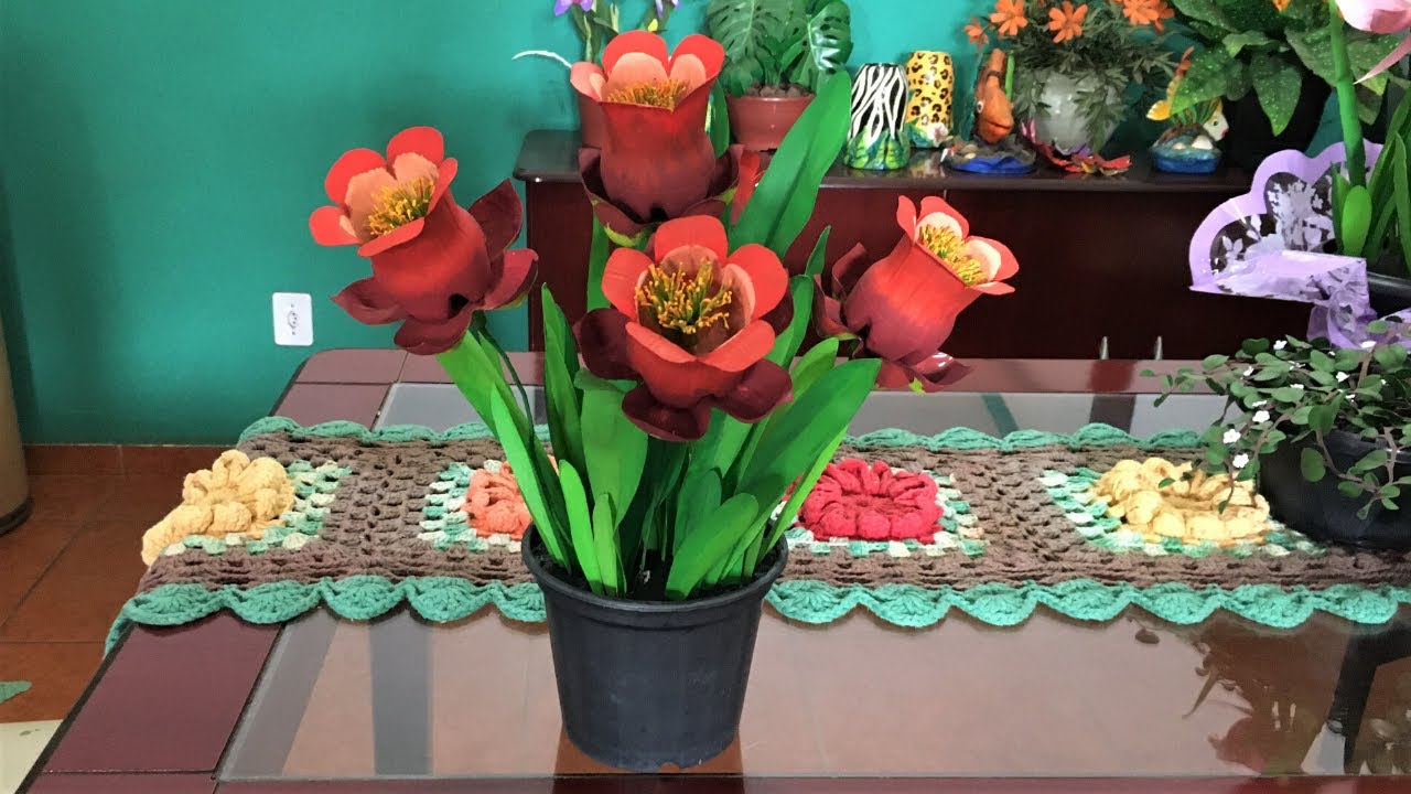 FLOR DE GARRAFA PET 🌷