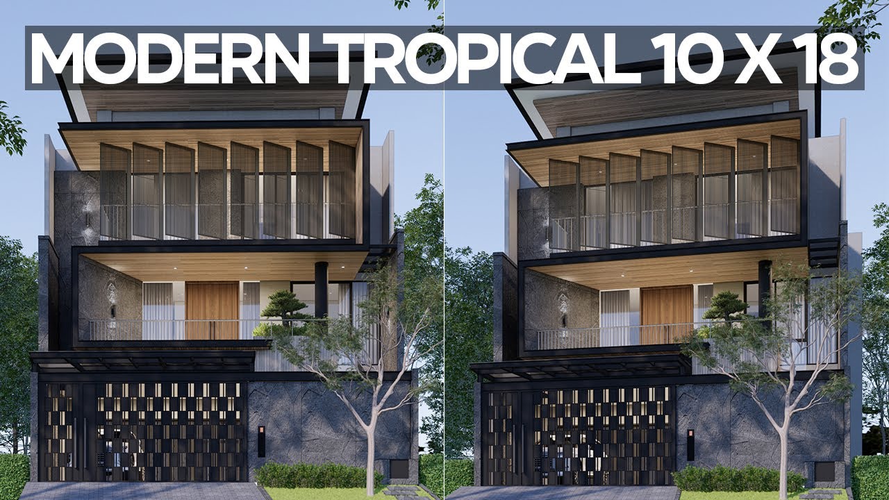 Rumah Tropis Modern Ukuran 10 X 18 Mewah dan Elegan