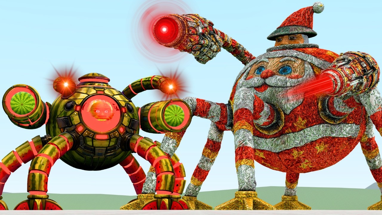 Omnidroid lin Gang Melon Family Vs Omnidroid Goo Goo GaGa Family In Garry's Mod