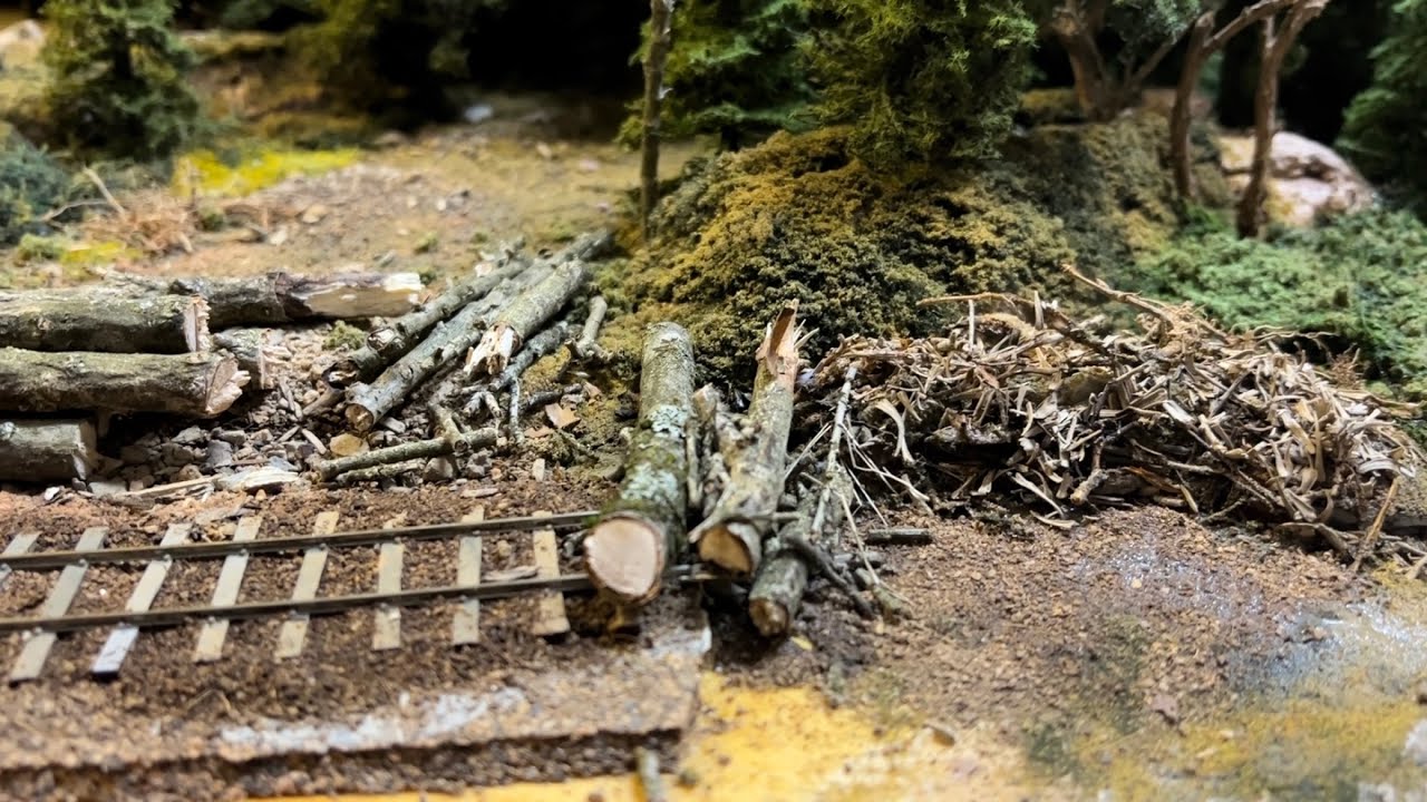 O/On30 Logging Camp Track Ballast and Details - Model Railroad Adventures with Bill EP229